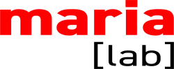 Marialab's logo, red and black over white background: the words 'maria' in red, under them in black the words 'lab' between square brackets.
